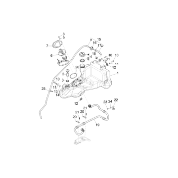 Benzintank Piaggo Zip 4-Takt (Euro4-Einspritzung IGET)