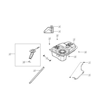 Kraftstofftank Kymco Super8 Street 50i E4 Matt Grau