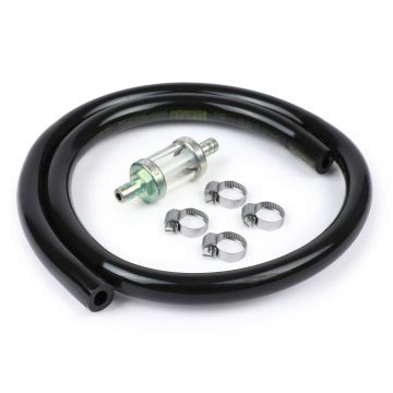 Kraftstofffilterset inklusive BGM PRO Tpr-Pur (nicht extrem) Vespa Classic (Innendurchmesser = 7 mm, Außendurchmesser = 14 mm, L = 750 mm) schwarz geeignet für Vespa PX, T5, Cosa, Rally, Sprint, VBB usw.