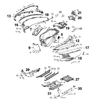Beplating Peugeot Django 125 Allure E3 2014-2017 CHOCOLATE (K2)