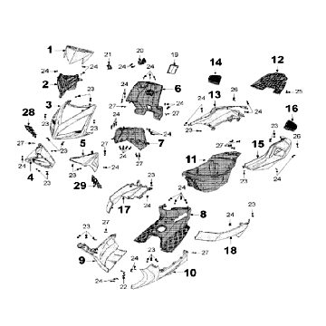 Überzug Peugeot Speedfight 3 AC Rot