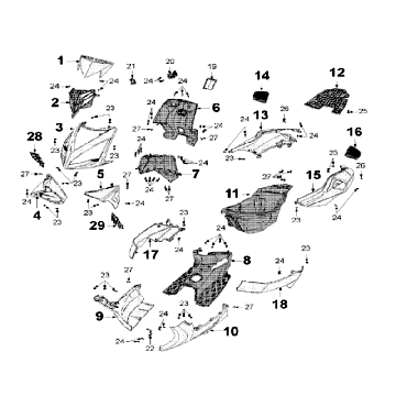 Überzug Peugeot Speedfight 3 LC blau