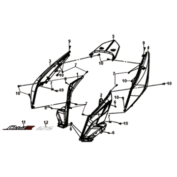 Beplating Sym Orbit III 125I E4 RED (R-010CA)