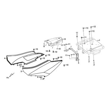 Beplating Sym XPRO 50 4-takt AC Euro 4 White (WH-8018P)