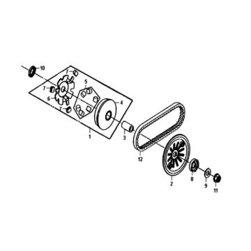 Beweegbare flens - v snaar Sym Crox 50 E4