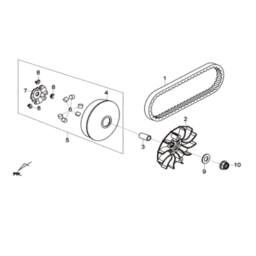 Beweglicher Flansch/V-Riemen Sym Joymax 125I ABS