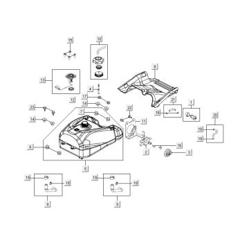 Benzintank Kymco MXU 500