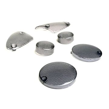 BGM Original 5-teiliges Blinkerglas-Set Aprilia SR Baujahr 1998-1999 schwarz