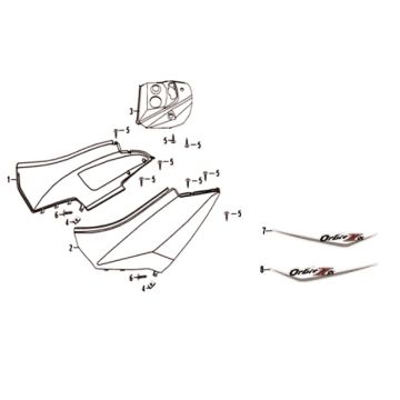 Body cover Sym Orbit II 125i E4 RED (R-010CA)