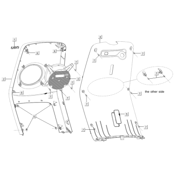 Beinschild - Frontabdeckung Niu M+ Sport weiß
