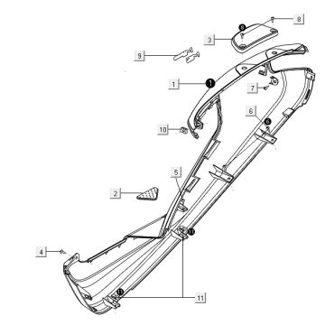 Seitenverkleidung rechts Niu M1 gelb