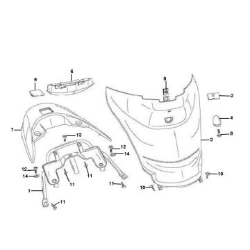 Gepäckträger hinten Rover FS3 50 4T AC