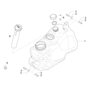 Kraftstofftank für den Piaggio MP3 300 ie E4 LT BUSINESS - SPORT NOABS-ABS 2016 - 2018 (EMEA)