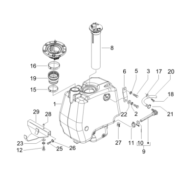 Treibstofftank Gilera Runner 50 SP 2010-2017