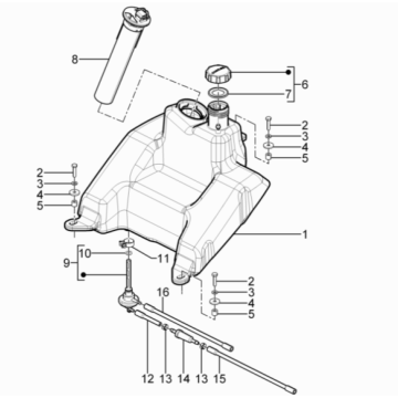 Gastank - Tankschwimmer - Piaggio Typhoon 50 2-Takt Euro 3 2011 Vakuumventil