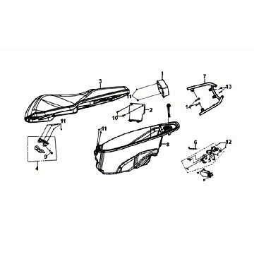 BUDDTSEAT - HELMBOX - TRÄGER Sym Orbit III Schwarz