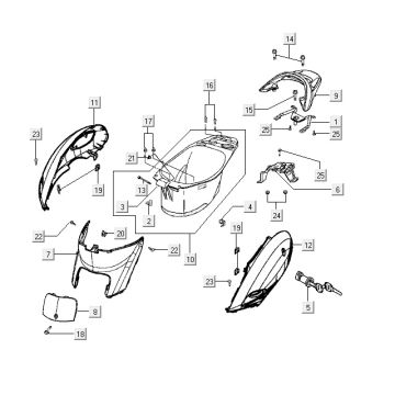 Buddybox Kymco Yup 2t ac Silber