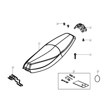 Buddyseat Kymco K-Pipe 4-Takt Gloss Black