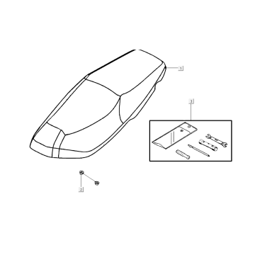 Buddyseat Kymco Super8 Street 50i E4 Mattschwarz