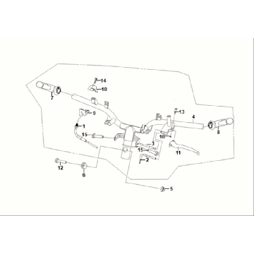 Lenkrad - Griffe - Bremshebel - Gaszug Sym Fiddle ll Euro 5