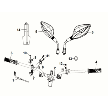 Kabel-, Schalter- und Griffversorgung Sym Symphony ST 50 E5