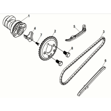 Cam shaft-cyl head L. side cover Sym Jet 14 125I LC E5 2021-2024