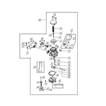 Keihin 16mm 4-Takt-Vergaser-Onderdelen-carburateur-Keihin-16-5-mm-4-takt