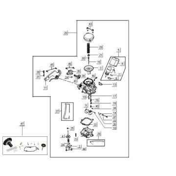 Keihin 16mm 4-Takt-Vergaser-Onderdelen-carburateur-Keihin-16mm-4-takt