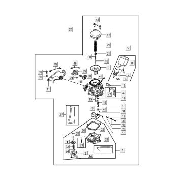 Vergaser Kymco City 16' 4-Takt schwarz