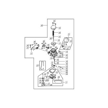 Vergaser Kymco Like 4-Takt schwarz glänzend wie T T