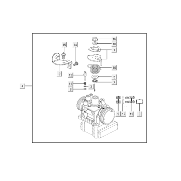 Vergaser Kymco Super8 Street 50i E4 Mattgrau