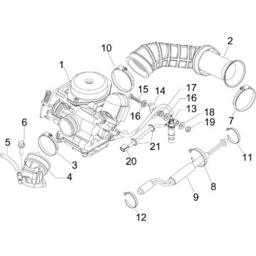 Vergaser Vespa S 45km 4-Takt-4-Ventil
