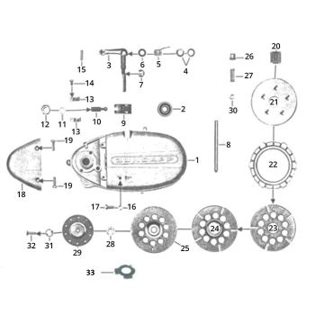Corbelgehäusesatz Zundapp C50 Sport 517-21LA
