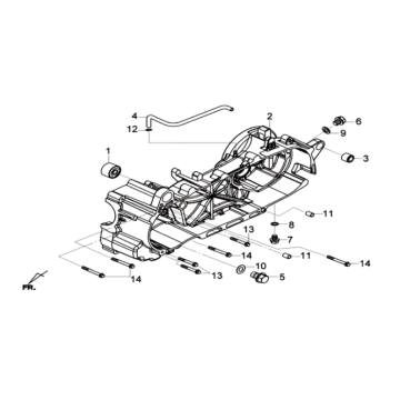 Linkes Kurbelgehäuse Sym Joymax 125I ABS