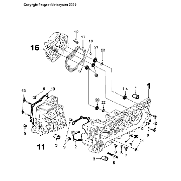 Kurbelgehäuse Peugeot Tweet Evo Euro4