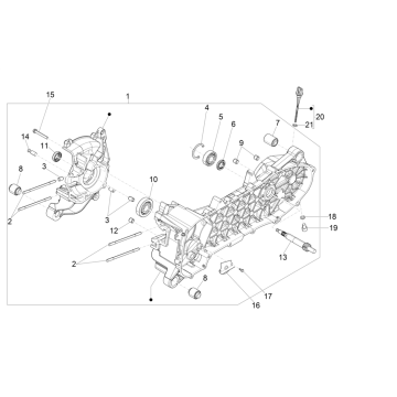 Kurbelgehäuse Piaggio Liberty 50 4-Takt (IGET Euro 4)