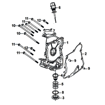 Rechtes Kurbelgehäuse/Startmotor Sym Jet 14 125I E4