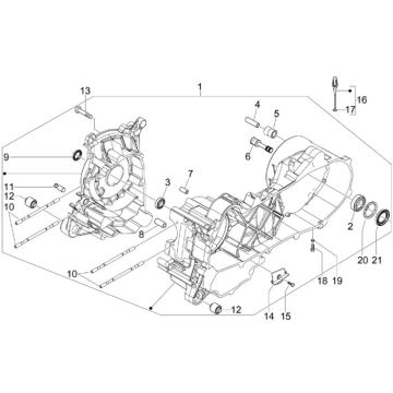 Carter Vespa Lx 45km 4-Takt-4-Ventil