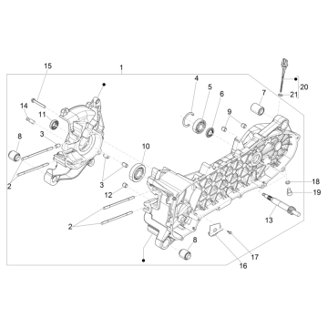 Carter Vespa Sprint 4-Takt 3-Ventil (Euro4 IGET)