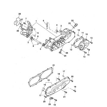 Kurbelgehäuse Yamaha Bw's 2-Takt