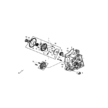 Rechte Ölpumpe Sym Fiddle III Mattschwarz