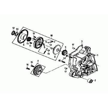 TURBING/ÖLPUMPE FÜR RECHTS Sym Orbit II Euro 4 Mattgrau