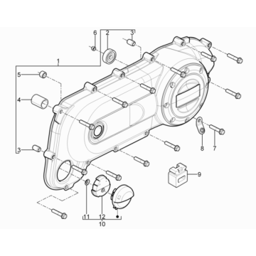 Piaggio Typhoon 50 2-Takt Euro 3 2011 Kurbelgehäusedeckel