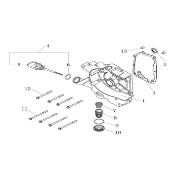 Kurbelgehäusedeckel AGM Ape50 schwarz