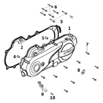 Motordeckel AGM VX 50i 4T AC