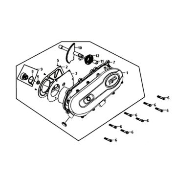 Kurbelgehäusedeckel außen Sym Symphony ST euro4