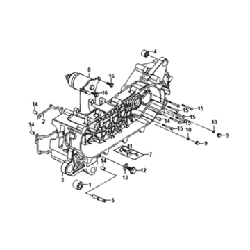 Kurbelgehäusedeckel Teil 2 Sym Jet 14