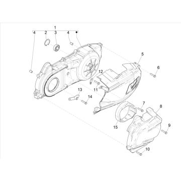 Kurbelgehäusedeckel Vespa GTS 300 HPE 4T 4V IE ABS E4 2019 (EMEA)