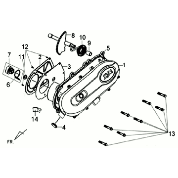 Sym Allo GT (WH006 S882U) Öldeckeldichtung, Weißsilber