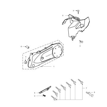 Kurbelgehäusedeckel Peugeot Speedfight 2 LC E2 2-Takt